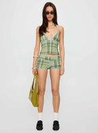 Leilanie Halter Micro Set Green Check