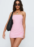 Yumiko Strapless Playsuit Pink