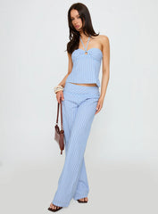 Sofea Mid Rise Pant Blue Stripe