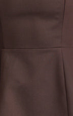 Dante Mini Dress - Halter Neck Tie Tulip Skirt Dress in Chocolate