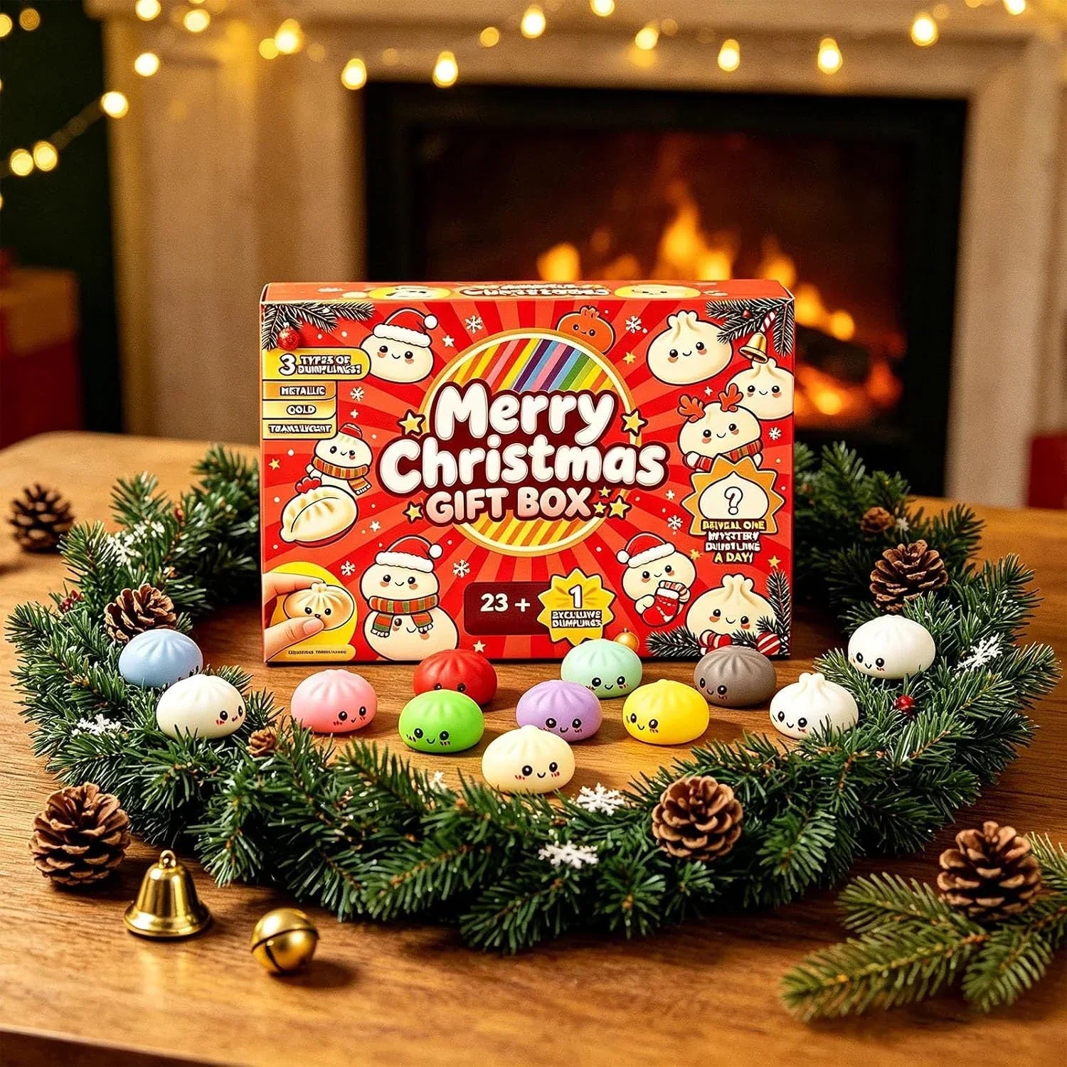 2026 Christmas Mini Dumpling Squishy Advent Calendar - 24 Days