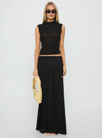 Ford Maxi Skirt Onyx Polka