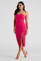 Zadie Formal High-Slit Midi Dress