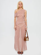 Surina Skirt Peach Check