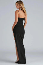 Lola High Slit Crepe Dress