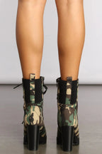 Step Up Camo Lug Sole Booties