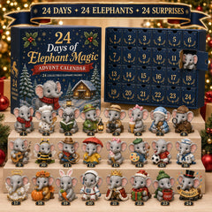 🐘 24 Days of Elephant MagicTM Advent Calendar – 24 Collectible Christmas Elephant Surprises