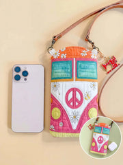 Hippie Van Quilted Slim Phone Crossbody Bag