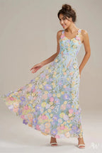 A-line Tulle V-Neck DRESS