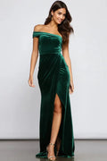 Cleo Formal One-Shoulder Velvet Dress
