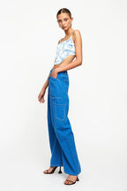 Tanis Corset in Blue Porcelain