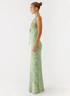 Ask You Twice Maxi Dress - Blurred Lime