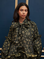 Monarch Floral Jacquard Dress