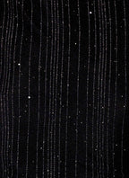 Portofino Sparkle Mesh Mini Dress - Black