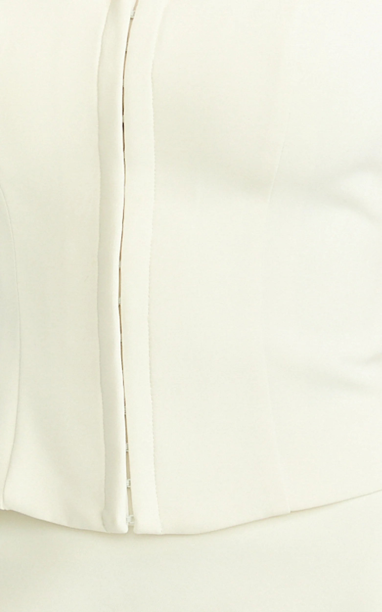 Mikey Top - Straight Neck Hook and Eye Corset Top in Off White