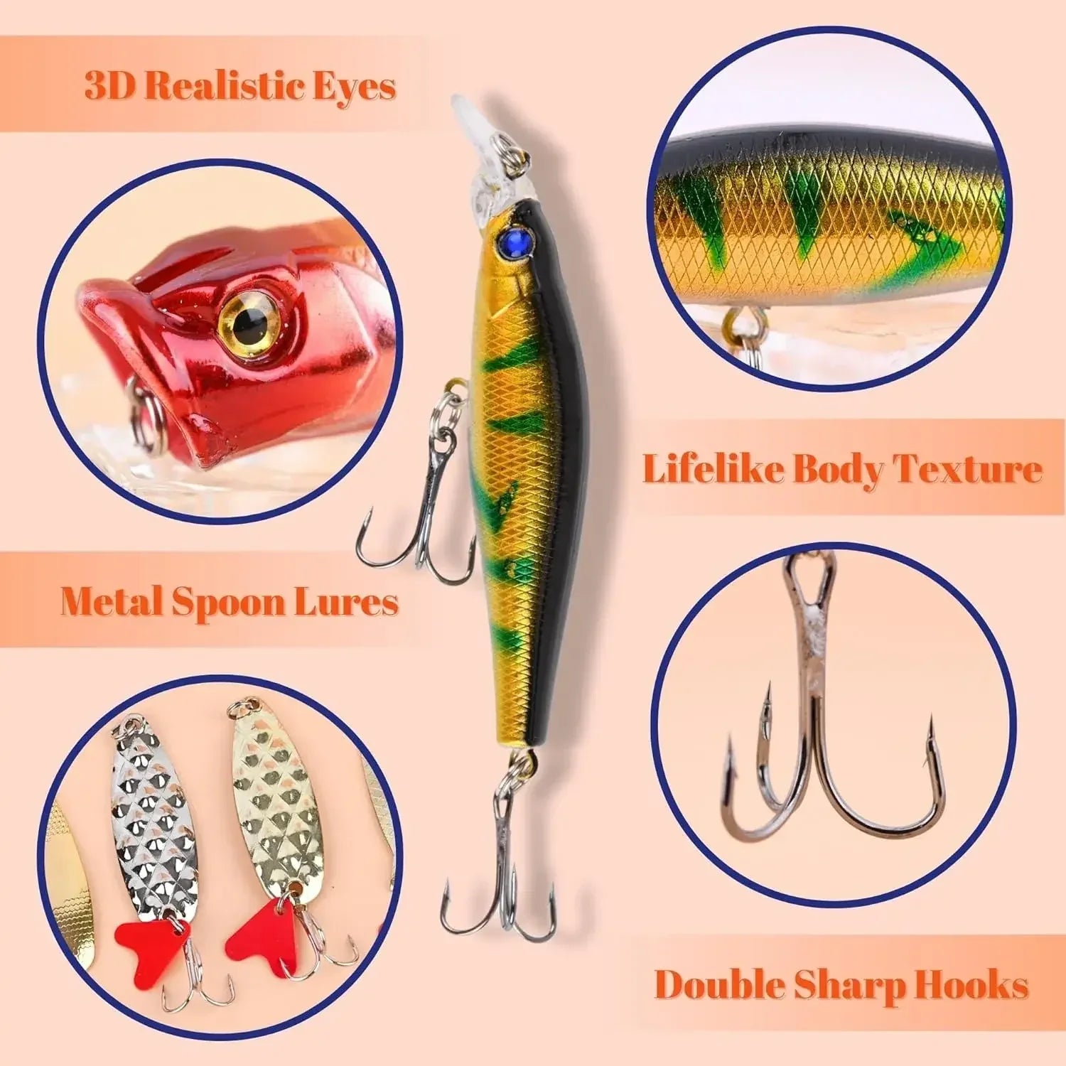 Fishing Lures Advent Calendar - 24-Day Christmas Countdown Set