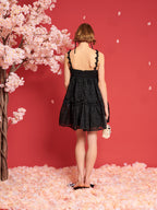 Enflower Jacquard Mini Dress