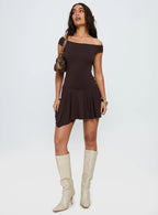 Got That Sense Strapless Playsuit Brown