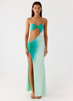 Ellisah Ombre Maxi Dress - Green Gradient