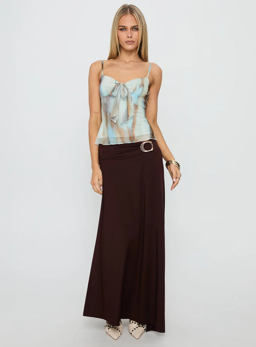 Bloomsbury Top Blue / Brown