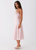 Thoughts Of You Midi Dress - Pink