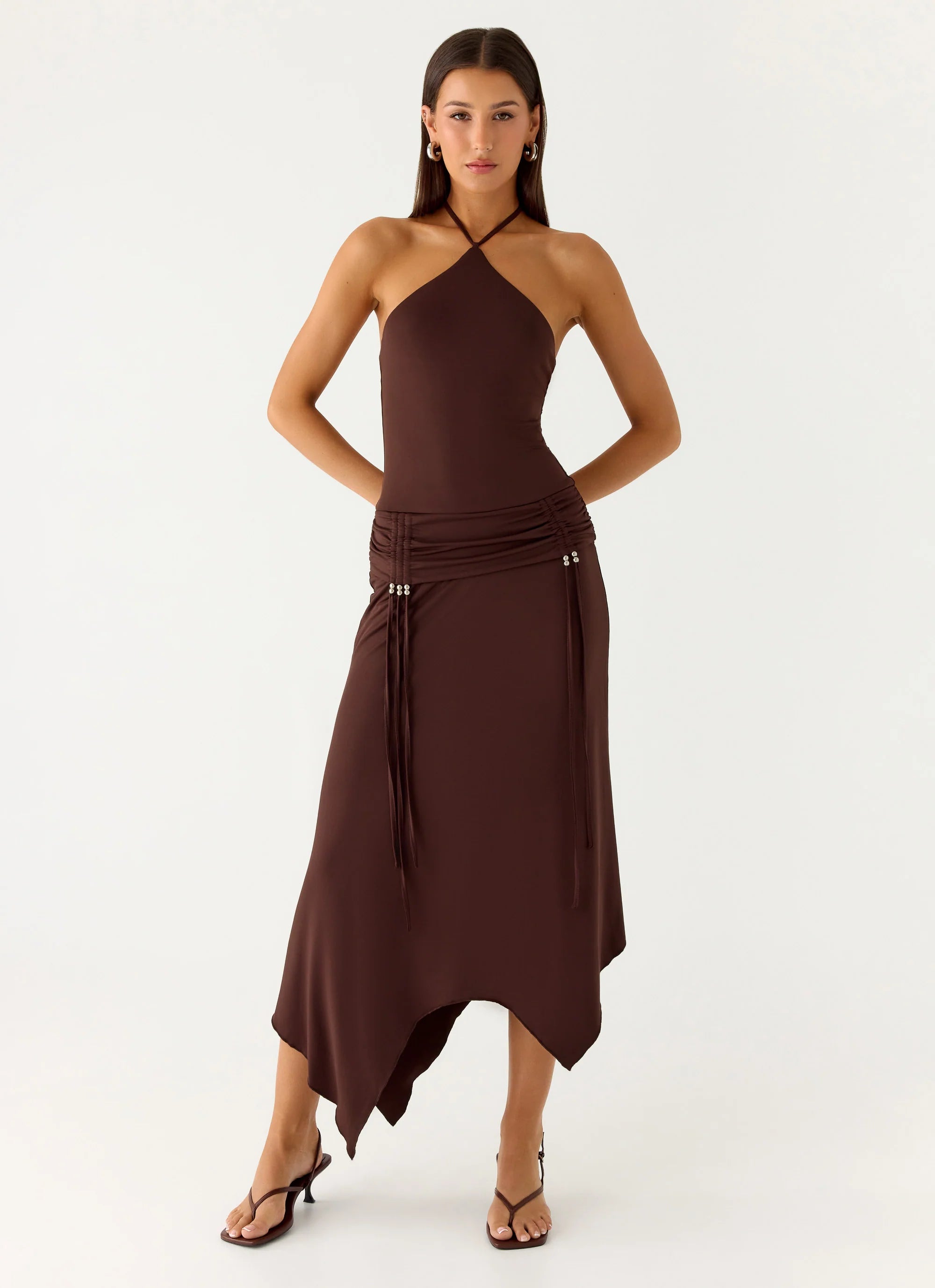 Becerra Midi Dress - Cool Chocolate