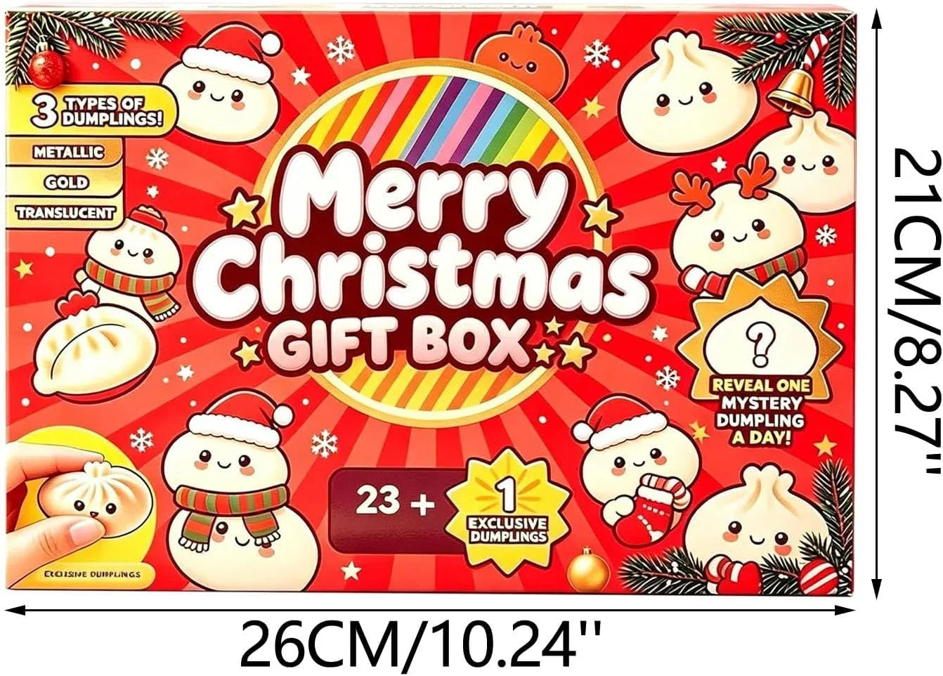 2026 Christmas Mini Dumpling Squishy Advent Calendar - 24 Days
