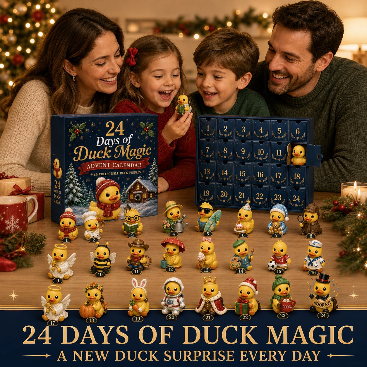 🐥 24 Days of Duck MagicTM Advent Calendar – 24 Collectible Christmas Duck Surprises