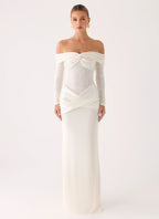 Over To You Sequin Maxi Dress - White