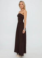 So Far So Good Maxi Dress Chocolate