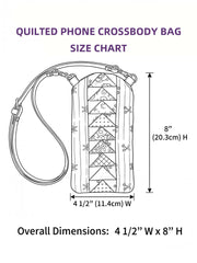 Sea Turtle Quilted Slim Phone Crossbody Bag