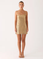 Kaitlin Mini Dress - Gold