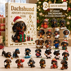 2026 Christmas Fun Dachshund Countdown Calendar Blind Box