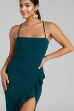 Sleeveless High Slit Formal Dress