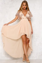 Close To The Edge Maxi Dress Rose Gold