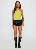 Baseline Halter Rib Top Green