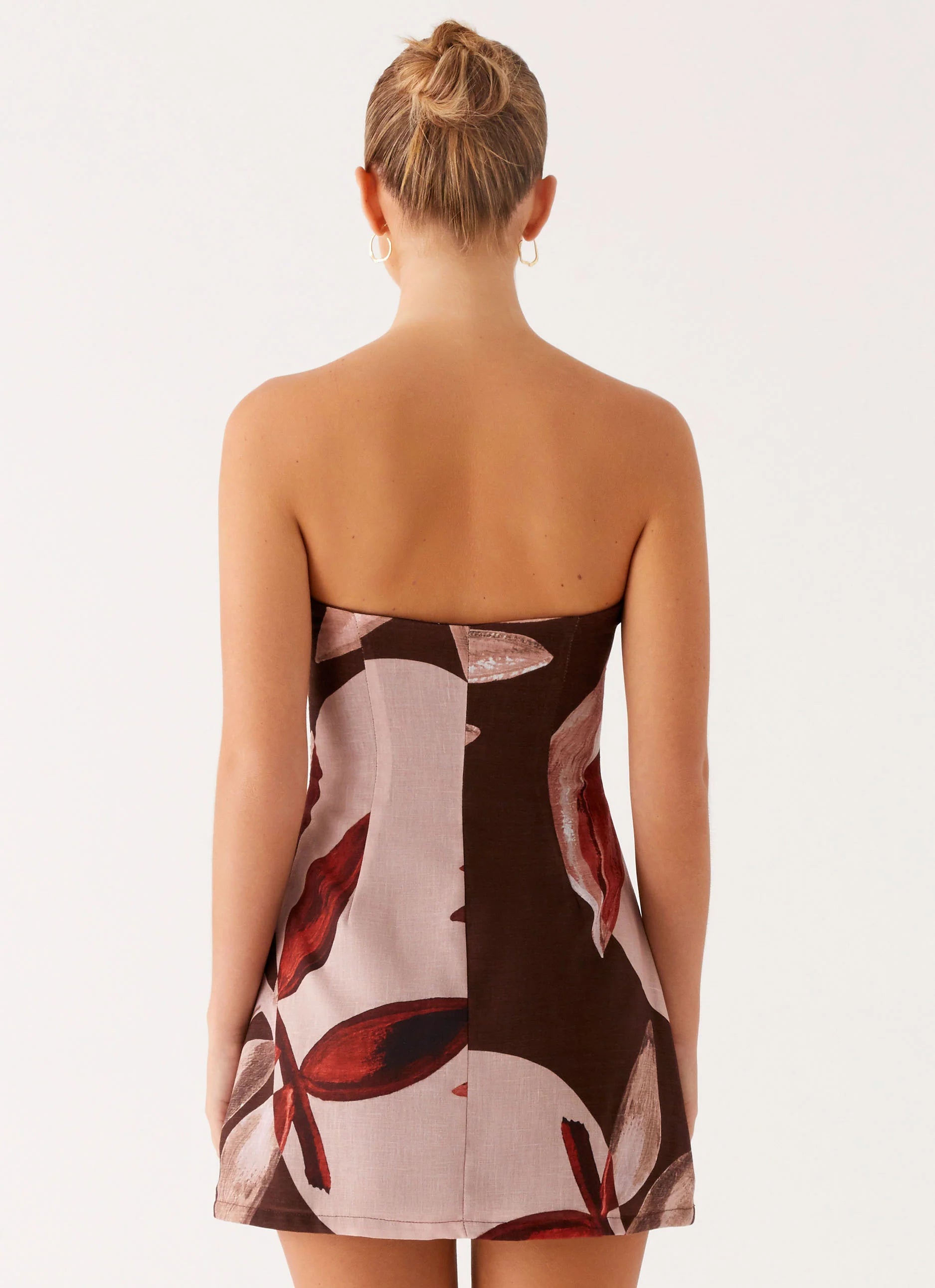 Kellen Mini Dress - Cinnamon Palm