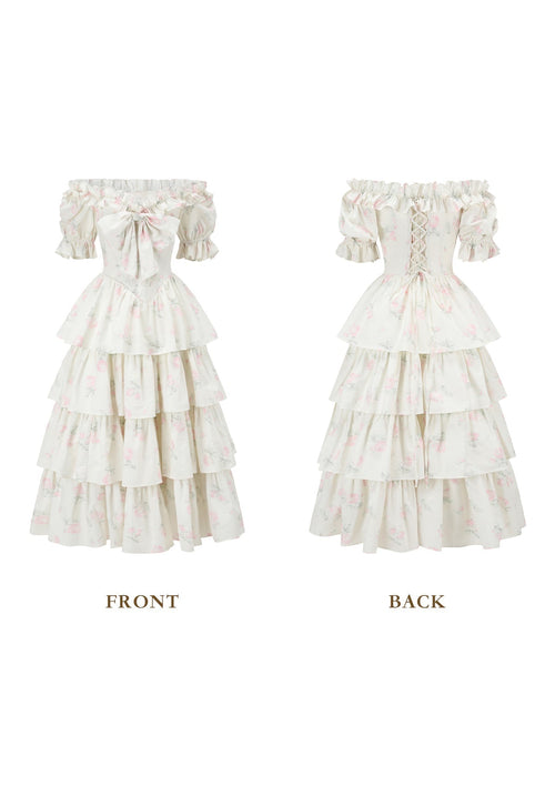 Bloom in Coral Island Corset Dress