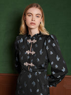 Onyx Floral Mini Dress