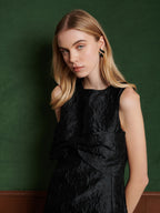 Frieze Jacquard Bow Dress