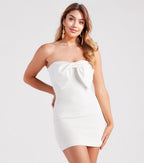 You're A Gift Bow Crepe Mini Dress