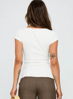 Baseline Scoop Tee White
