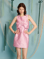 Gali Bow Jacquard Mini Dress