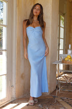 Faithful Strapless Maxi Dress Blue