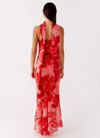 Under The Pagoda Maxi Dress - Sicily Sunsets Print