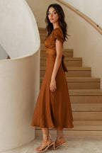 Sumatra Midi Dress Brown