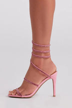 Spiral Rhinestone Stiletto Heels