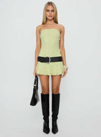 Vancesca Strapless Mini Dress Lime