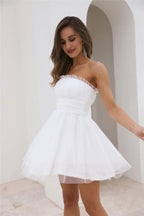 Hollywood Lights Tulle Mini Dress White