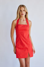 Flora Halter Mini Dress